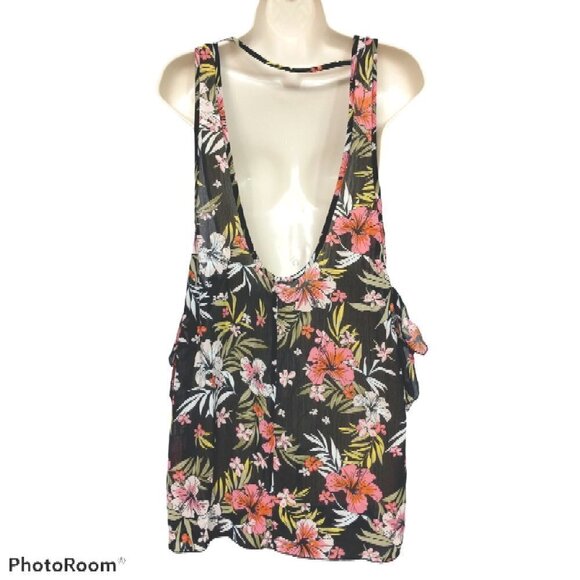 NWT Xhilaration Side Tie Floral Cover Up Dress Small - Picture 3 of 5